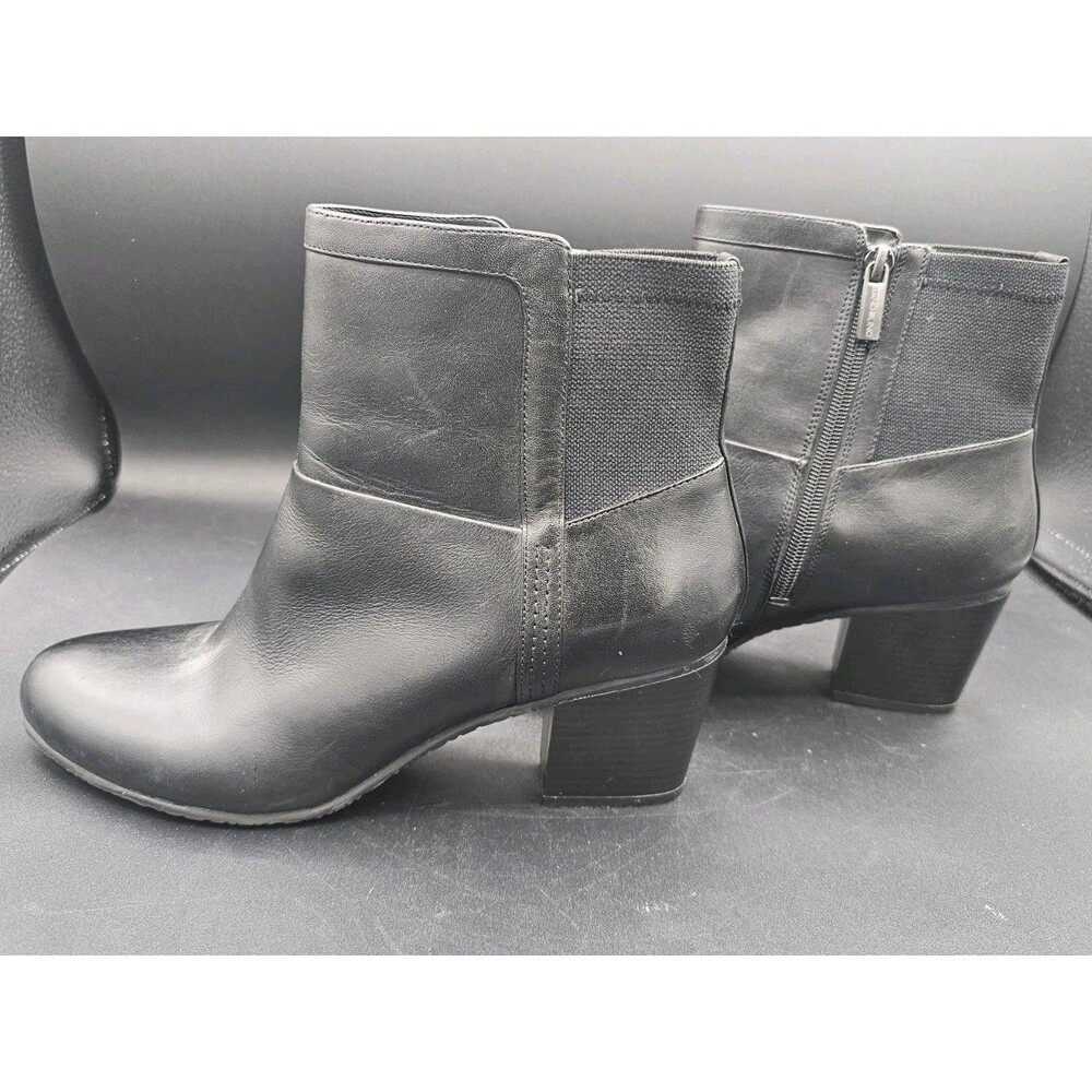 Bandolino Boots Women's Size 10M Black Leather Ankle Side Zip Worn Once